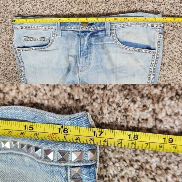 Current/Elliot The Boyfriend Short Silver Stud Wash No. 6007.-0001 Size 27 NWT - Picture 13 of 16